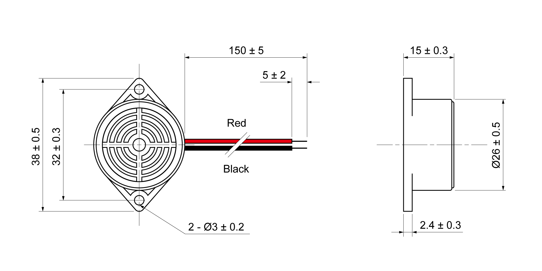 MEB2615E-B12W Mechanical Drawing